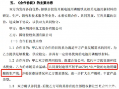 又一50万吨/年的磷酸铁生产线即将建设！