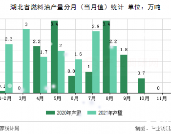 2021年1-8月湖北省燃料油产量同比增长44.6%
