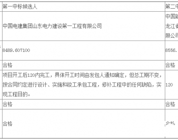 中标 | <em>黑龙江公司</em>国能双鸭山发电有限公司厂外煤场、灰场一期、灰场二期分布式光伏项目EPC总承包工程公开招标项目中标候选人公示