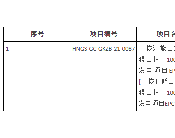 中标 | 中核汇能山东分公司稷山权亚100MW光伏发电项目EPC总承包中标公告