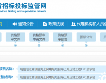 招标丨阳江青洲四海上风电场<em>海上升压</em>站二次招标！