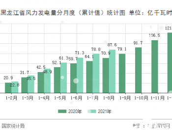 2021年1-8月黑龙江省风力发电量<em>同期增长</em>21.4%