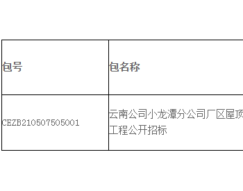 中标 | <em>云南公司</em>小龙潭分公司厂区屋顶5.96MWp分布式光伏EPC总承包工程公开招标中标候选人公示