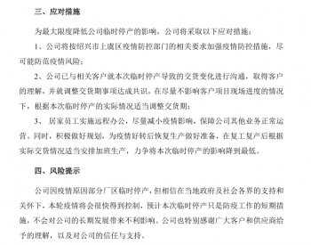 疫情原因，国内光伏设备龙头企业晶盛机电宣布部分厂区临时停产！