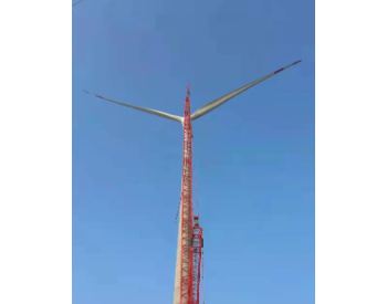 河南公司<em>睢县</em>20兆瓦风电项目首台风机吊装完成