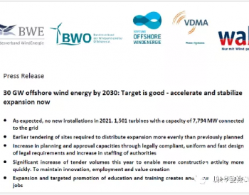 德国风电业界敦促新政府加快海上风电扩张