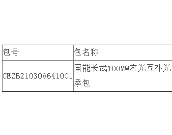 中标 | 国能<em>陕西公司</em>长武100MW农光互补光伏发电项目EPC总承包公开招标中标结果公告