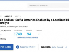 美国研发新型钠硫电池：充放300次依旧稳定