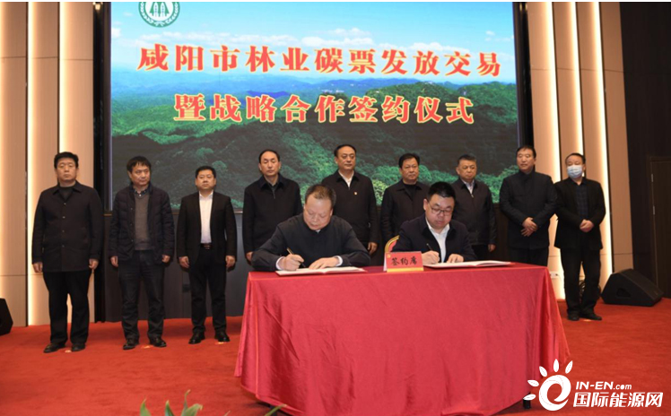 陕西咸阳市首张林业碳票正式颁发并成功交易