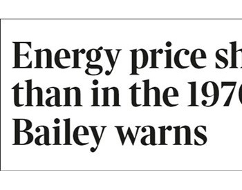 英国<em>央行行长</em>：今年的能源价格冲击将比上世纪70年代还大