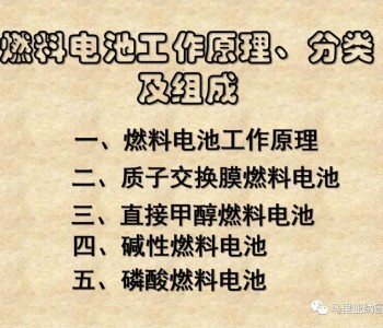 燃料电池工作原理、分类及组成