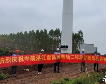 <em>中航</em>湛江雷高风电场项目二标段首批三台风电机组并网发电