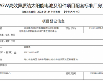 华润电力12GW<em>异质结项目</em>新进展！