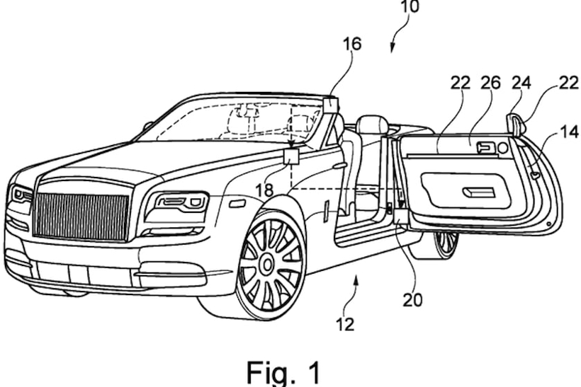 Новый патент Rolls-Royce: прежде чем открывать дверь, убедитесь, что снаружи автомобиля безопасно