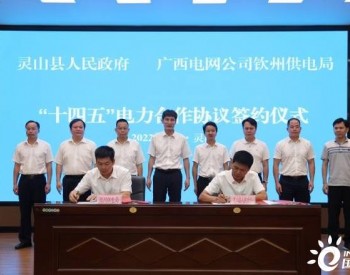 <em>广西钦州</em>市灵山县与钦州供电局签署“十四五”电力合作协议