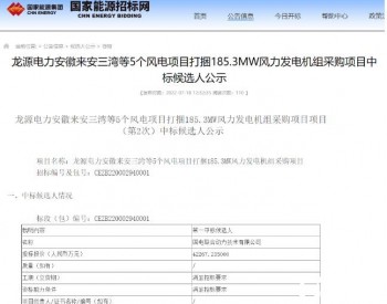 中标 | 363.3MW！联合动力拟中标8个风电项目