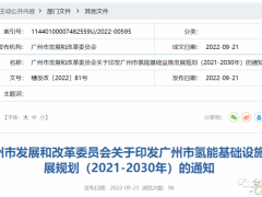 制氢站3座！加氢站50座！《广州市<em>氢能基础设施</em>发展规划(2021-2030年)》正式印发