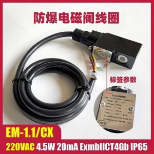 EM-1.1/CX 220VAC 4.5W防爆电磁阀线圈