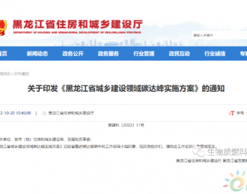 黑龙江：关于印发《黑龙江省<em>城乡建设领域</em>碳达峰实施方案》的通知