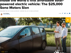 德国开发售价2.5万美元的太阳能驱动汽车
