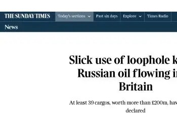 对<em>俄罗斯石</em>油的“清零”？英国的这件大糗事，被曝光了！