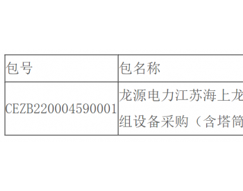 中标 | 龙源电力射阳100万kW海上风电项目机组采购中标结果公示