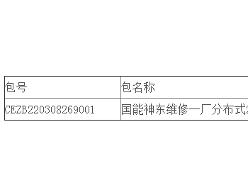 中标 | 国能神东维修<em>一厂</em>分布式2.5MWP光伏发电项目公开招标中标结果公告