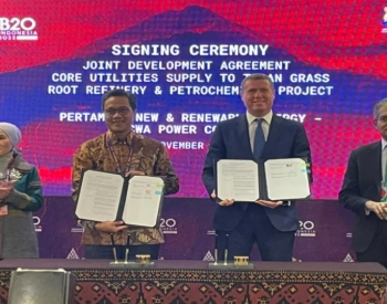 ACWA Power将与印度尼西亚的Pertamina NRE合作开