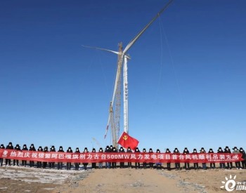 总投资26.4亿元！内蒙古阿巴嘎旗别力古台500MW风电项目完成风机吊装