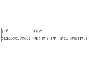 中标｜国神公司宝清<em>电厂储煤</em>场堆取料机土建电气施工工程公开招标中标结果公告