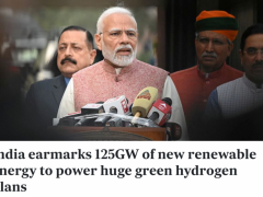 <em>印度政府</em>批准绿氢计划，打造全球绿氢生产和出口中心