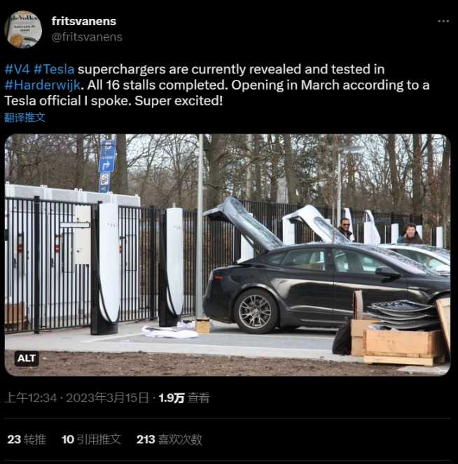 В Европе представлена ​​​​станция Tesla V4 Supercharger, запуск которой ожидается в этом месяце