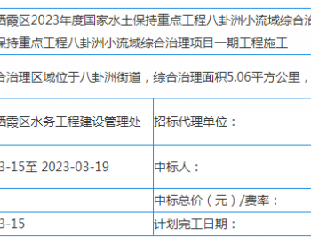 招标 | 江苏南京市栖霞区2023年度国家水土保持重