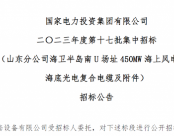 招标 | 450MW海上风电相关项目招标