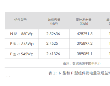N型组件“四高四低”优势得到验证，<em>国电电力</em>天津30MW项目发电增益5.15%