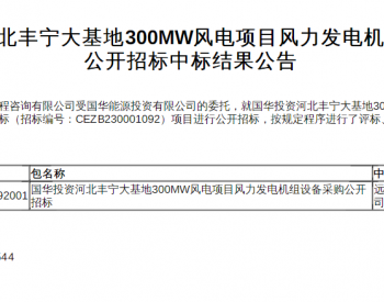 中标 | 国家能源集团300MW风电<em>项目开标</em>
