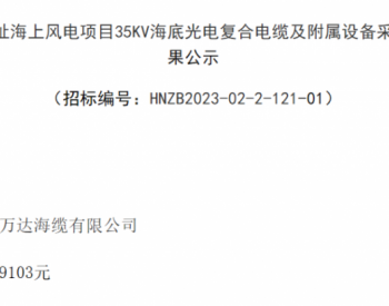 中标 | 超亿大单！510MW海上风电相关项目中标公示