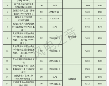 中标 | 明阳、三一预中标超1.5GW，国家电投2.6GW<em>风机集采</em>中标候选人公示