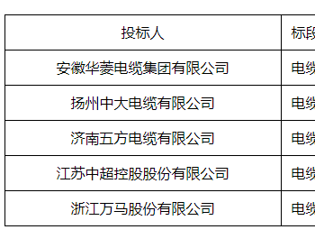 中标 | 中国石油集团济柴动力有限公司电缆供应商资格入围项目中标候选人