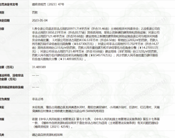 非法占地建風電項目，罰！！