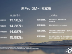 油电<em>同价</em>，颠覆燃油！宋Pro DM-i冠军版71KM起步，13.58万元起！