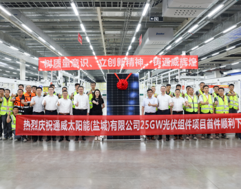 <em>通威</em>太阳能（盐城）有限公司25GW光伏组件项目首件组件顺利下线