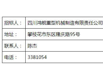 招标 | 四川鸿舰公司电缆一批招标公告