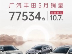 广汽丰田5月电动化车型销量22973辆，占总量近30%