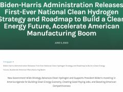 拜登-哈里斯政府正式发布《美国国家清洁氢能战