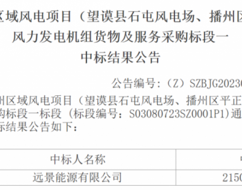 中标 | 华润2个风电项目中标结果公示