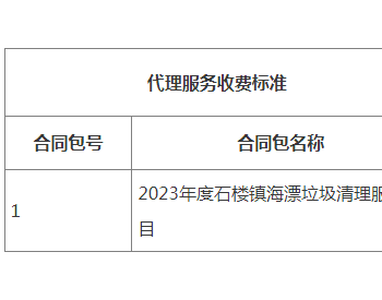 2023年度广东石楼镇海漂<em>垃圾清理</em>服务项目结果公告