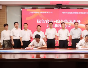 <em>湖南农业集团</em>与大唐华银公司签署合作框架协议