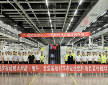 <em>通威速度</em>：西南首家GW级光伏组件工厂首件下线