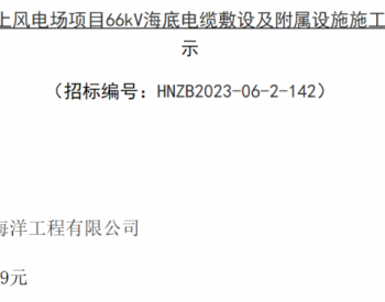 中标 | 华能600MW海上风电！三家分羹